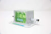 CleanBlock™ and Base Mount slanted view green white background pen cleaner sanitizer